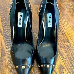 Dune London black leather pumps size 38/7.5